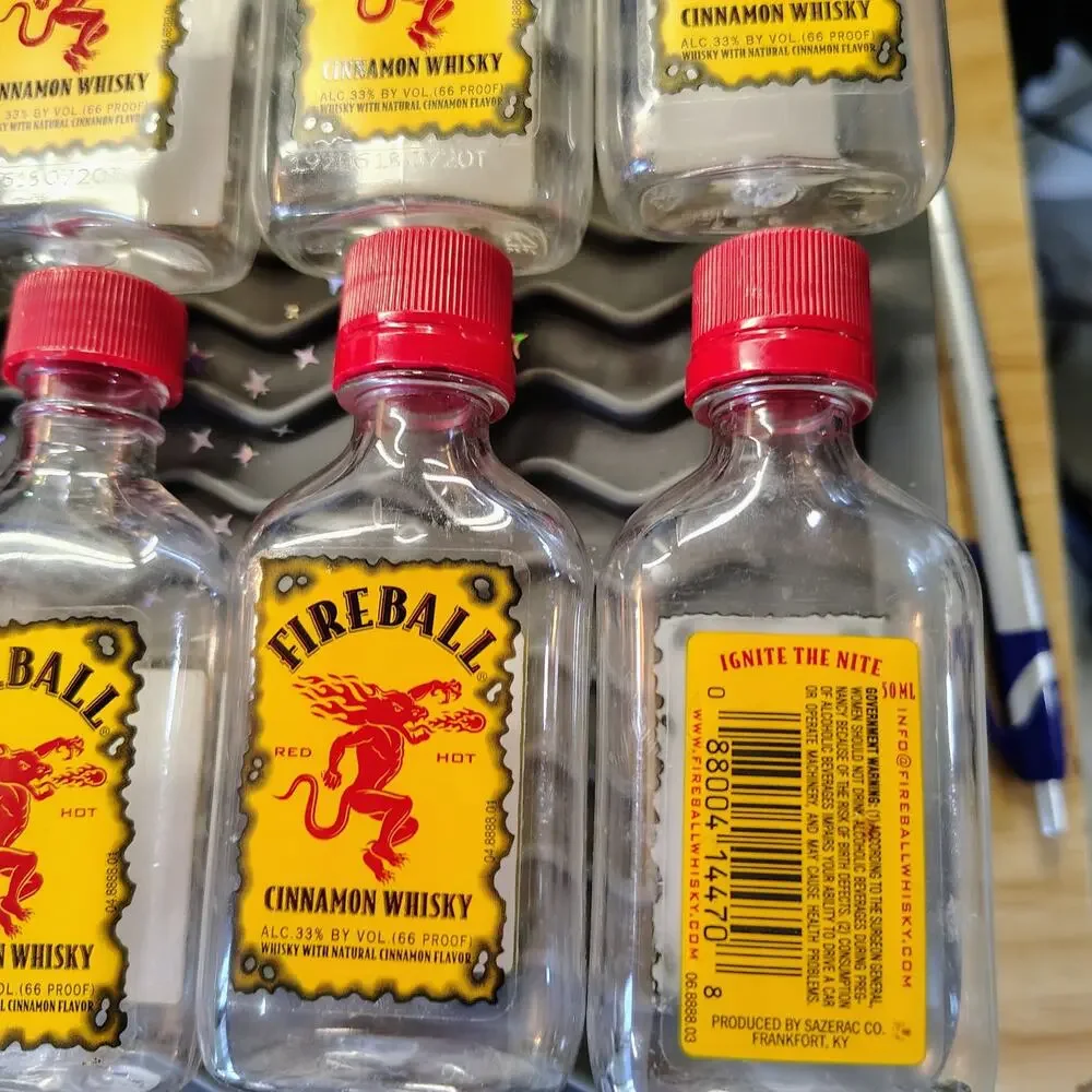 #CR18 - 27 EMPTY AND CLEANED FIREBALL PLASTIC CONTAINERS FOR CRAFTING